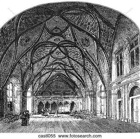 Stock Illustration - Old Coronation Chamber in the Royal Palace, Prague. Fotosearch