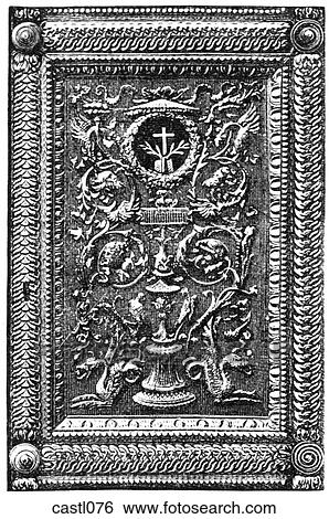 Stock Illustration - Panel of the Cathedral Door, Siena, Italy. Fotosearch