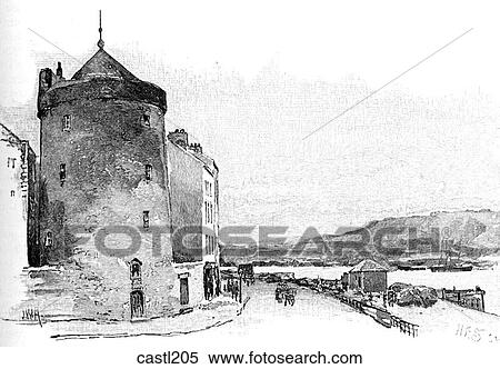 Stock Illustration - Reginald`s Tower, Waterford, Ireland. Fotosearch