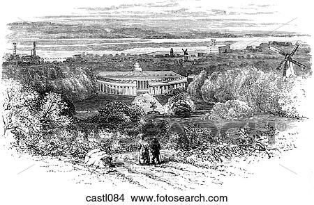 Sans Souci, Potsdam View Large Illustration Stock Illustration - Sans Souci, Potsdam. Fotosearch