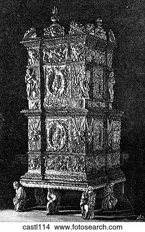 Terra Cotta Stove at Amras, Bavaria View Large Illustration Stock Illustration - Terra Cotta Stove at Amras, Bavaria. Fotosearch