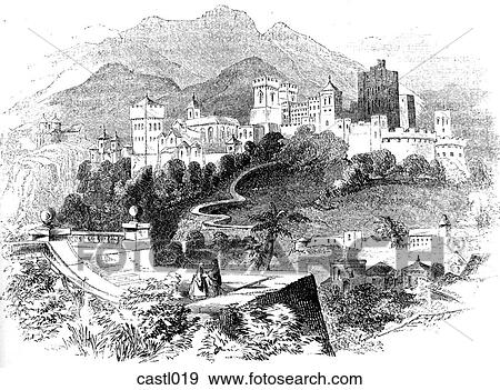 The Alhambra, Spain View Large Illustration Stock Illustration - The Alhambra, Spain. Fotosearch