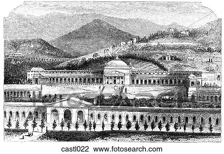 The Campo Santo, near Genoa, Italy View Large Illustration Drawing - The Campo Santo, near Genoa, Italy. Fotosearch