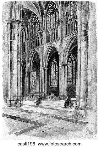 The Nave, York Cathedral, England View Large Illustration Stock Illustration - The Nave, York Cathedral, England. Fotosearch