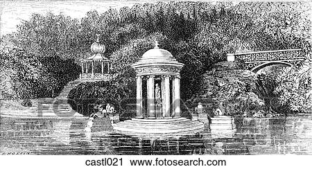Clip Art - The Pallavicini Gardens, Italy. Fotosearch