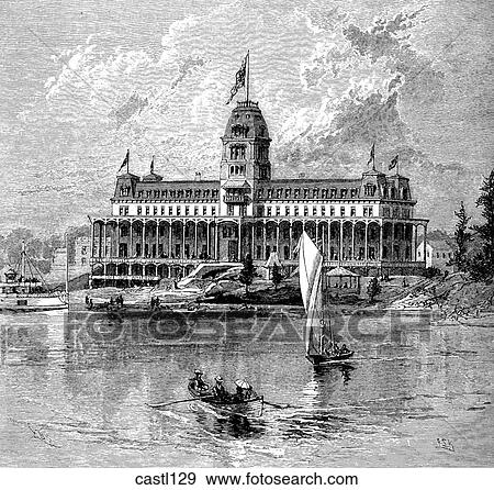 Stock Illustration - The Thousand Island House, New York. Fotosearch