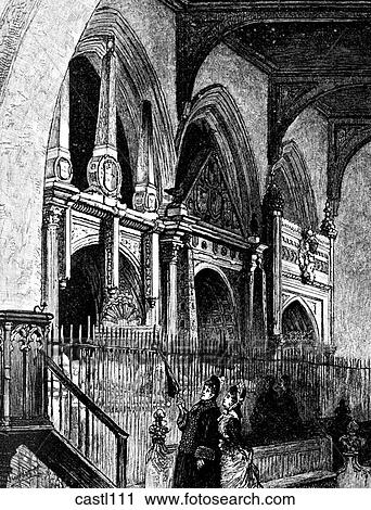 Tomb of the Spencer Family in Brington Church, England View Large Illustration Clip Art - Tomb of the Spencer Family in Brington Church, England. Fotosearch