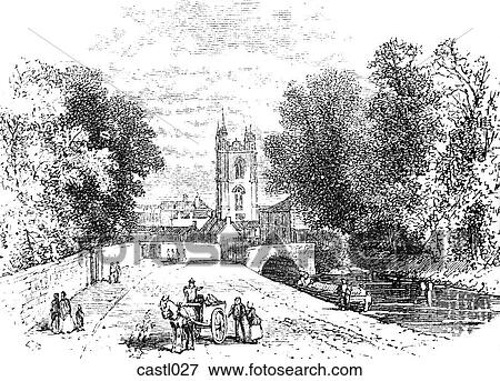 Tower of St. John`s Church, Cardiff, Wales, from the North View Large Illustration Stock Illustration - Tower of St. John`s Church, Cardiff, Wales, from the North. Fotosearch