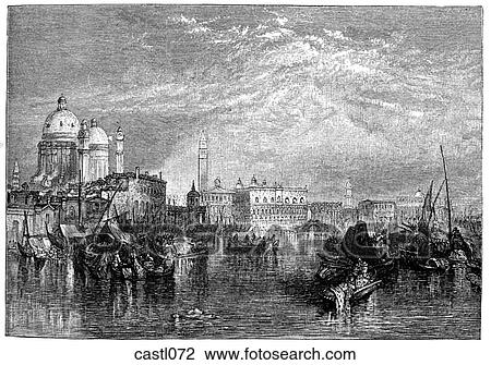Drawing - Venice, Italy. Fotosearch