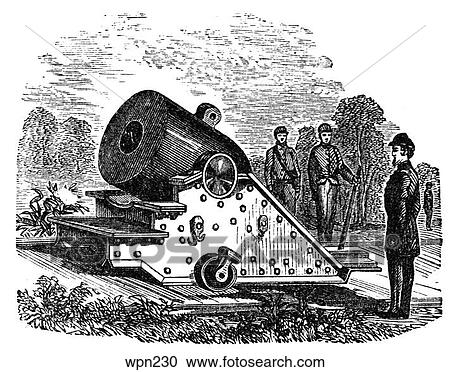 Clipart - 13-Inch Mortar, American Civil War. Fotosearch