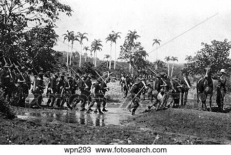 Drawing - 71st Regiment New York Volunteers in San Juan, Cuba, Spanish-American War. Fotosearch