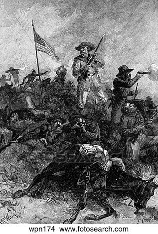 Stock Illustration - A Battle Against the Plains Indians. Fotosearch