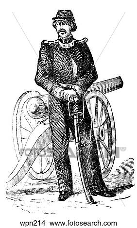 Stock Illustration - A Soldier in the Washington Artillery, American Civil War. Fotosearch