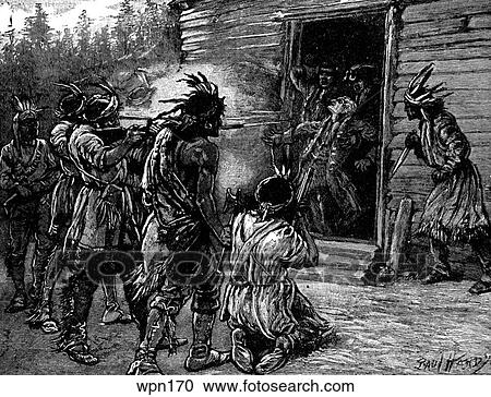 Clipart - An Indian Attack in Florida. Fotosearch