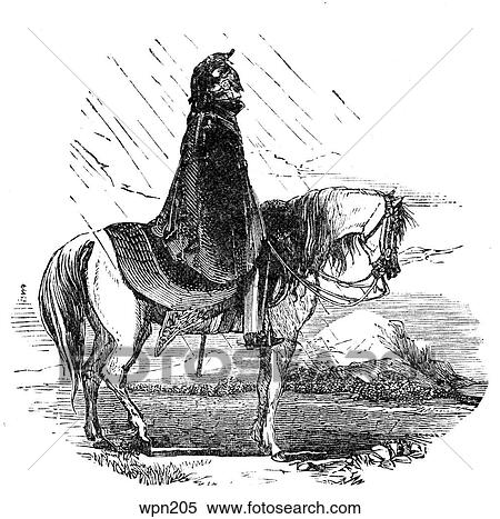 Armored Light Cavalryman, Late 18th Century View Large Illustration Stock Illustration - Armored Light Cavalryman, Late 18th Century. Fotosearch