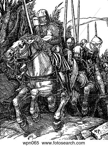Armored Soldiers Escaping With the Rescued Boy. Illustration by Howard Pyle View Large Illustration Stock Illustration - Armored Soldiers Escaping With the Rescued Boy. Illustration by Howard Pyle. Fotosearch