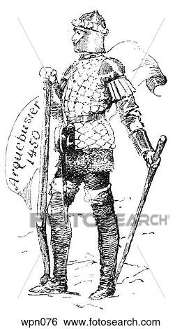 Arquebusier, 1450 View Large Illustration Stock Illustration - Arquebusier, 1450. Fotosearch