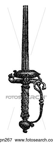 French Rapier handle, c. 1650 View Large Illustration Stock Illustration - French Rapier handle, c. 1650. Fotosearch