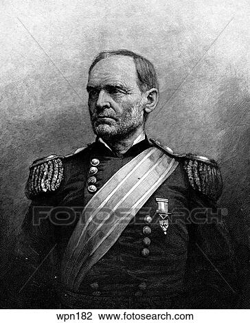 Drawing - General William Tecumsah Sherman. Fotosearch