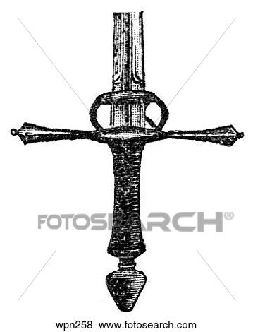 German Sword handle, c. 1550 View Large Illustration Stock Illustration - German Sword handle, c. 1550. Fotosearch