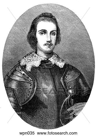 Stock Illustration - Gianluigi Fieschi in Armor, Genoa, Italy. Fotosearch