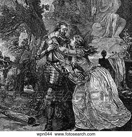 Stock Illustration - Henri IV of France, Parting from Gabrielle D`estrees. Fotosearch
