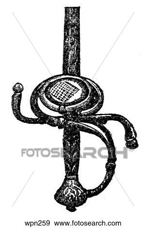 Italian Rapier handle, c. 1675 View Large Illustration Stock Illustration - Italian Rapier handle, c. 1675. Fotosearch
