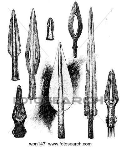 Javelin and Spear Heads, Ireland View Large Illustration Stock Illustration - Javelin and Spear Heads, Ireland. Fotosearch