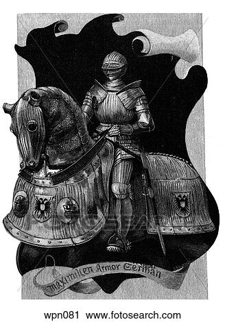 Clip Art - Maximilan Armor and Horse Armor (16th century). Fotosearch