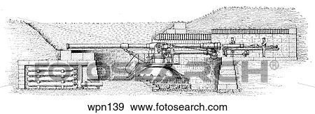 Pneumatic Dynamite Seacoast Gun View Large Illustration Stock Illustration - Pneumatic Dynamite Seacoast Gun. Fotosearch