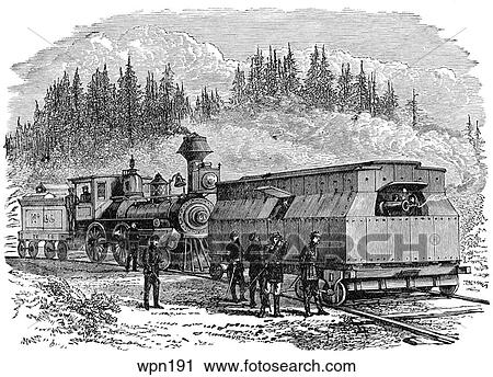 Railroad Battery, American Civil War View Large Illustration Clip Art - Railroad Battery, American Civil War. Fotosearch