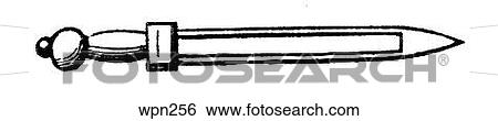 Stock Illustration - Roman Sword, From Trajan`s Column. Fotosearch