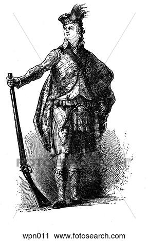 Scottish Soldier View Large Illustration Clip Art - Scottish Soldier. Fotosearch