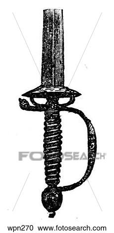 Clipart - Small sword handle, Early 18th Century. Fotosearch