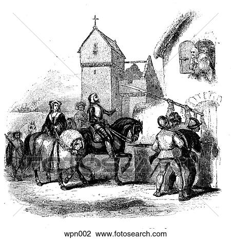 Spanish Soldiers Searching a Village View Large Illustration Drawing - Spanish Soldiers Searching a Village. Fotosearch