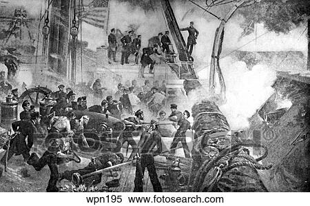 The Battle of Mobile Bay, The USS Hartford vs. the CSS Tennessee, American Civil War View Large Illustration Stock Illustration - The Battle of Mobile Bay, The USS Hartford vs. the CSS Tennessee, American Civil War. Fotosearch