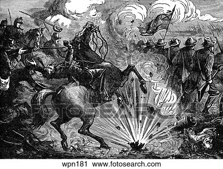 Clip Art - The Battle of Pittsburg Landing, During the American Civil War. Fotosearch