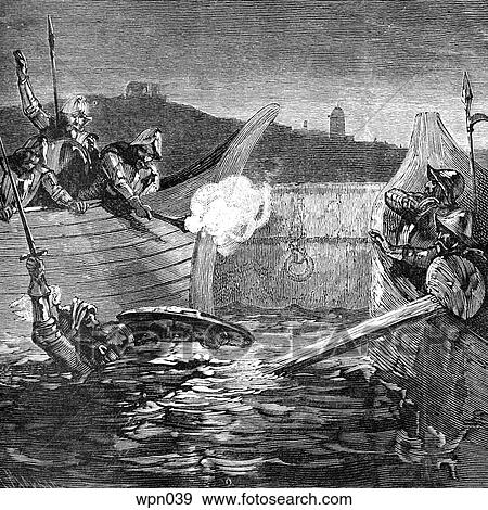 The Death of Fiesco, The Fieschi Conspiracy, Genoa, Italy View Large Illustration Stock Illustration - The Death of Fiesco, The Fieschi Conspiracy, Genoa, Italy. Fotosearch