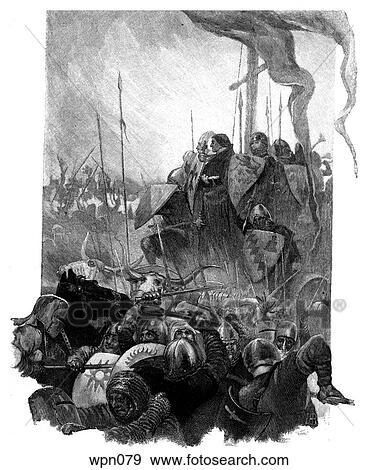 The Italian Caroccio (city banner, on a moving platform in the center of an army) View Large Illustration Stock Illustration - The Italian Caroccio (city banner, on a moving platform in the center of an army). Fotosearch