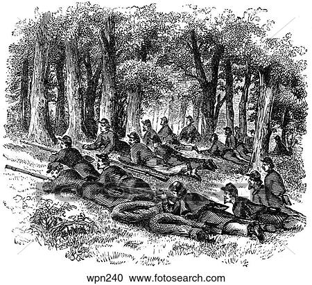 Clipart - Union Pickets on Duty, American Civil War. Fotosearch