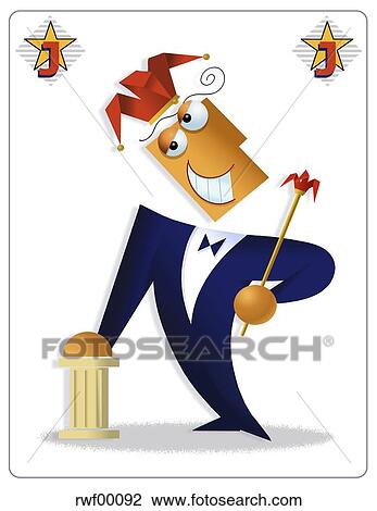 Abbildung Joker Karte Stock Bild Rwf00092 Fotosearch