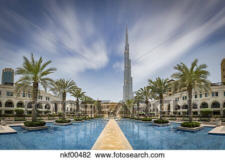 United Arab Emirates Dubai Burj Khalifa With Traditional Styled