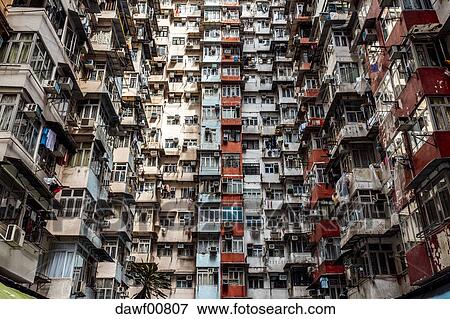 Hongkong Steinbruch Bucht Wohnung Blocke Stock Foto Dawf Fotosearch