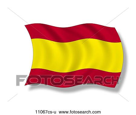 イラスト 旗 の スペイン 商人 旗 イラスト cs U Fotosearch
