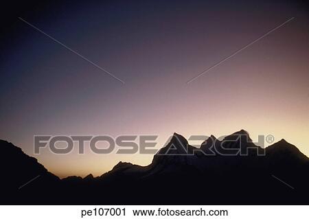 Stock Image - contemplation, America, black, beauty, background, contrast, alpine. Fotosearch