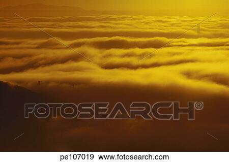 Stock Photo - contrast, background, cloud, California, beauty, gold, America. Fotosearch