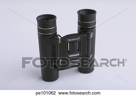 Stock Image - binoculars, black, dark, equipment, household, indoor, metal. Fotosearch