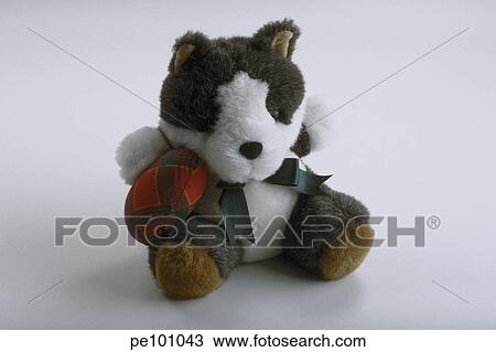 Stock Image - child, baby, caring, brown, bear, cuddly, animal. Fotosearch
