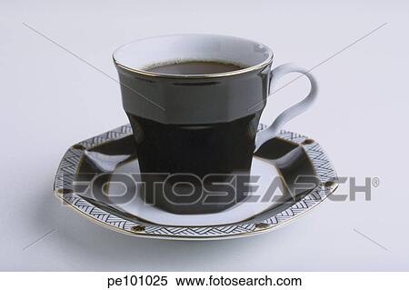 Stock Photography - cup, beverage, contrast, coffee, black, dark, antique. Fotosearch