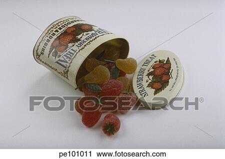 Stock Image - food, arrangement, confectionery, caring, candy, fruit, antique. Fotosearch